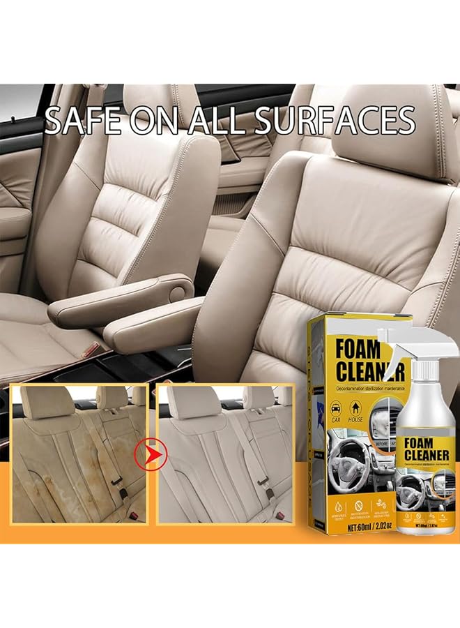Khazna Multi Purpose Foam Cleaner, All Around Master Foam Cleaner, Car Interior Cleaner, Upholstery Cleaner For Car Seats, Stain Remover, Suitable For Car And Household 1Pcs - Image 4