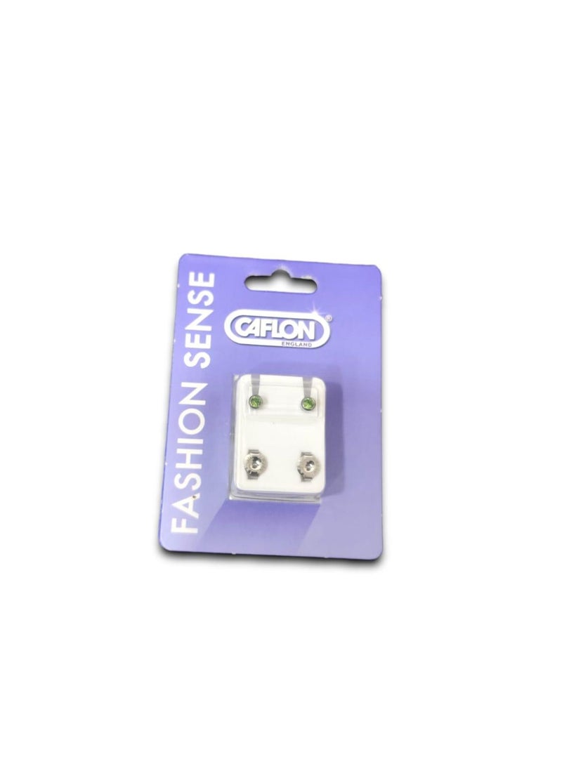 كافلون فاشن سينس فضي (حجر أخضر)