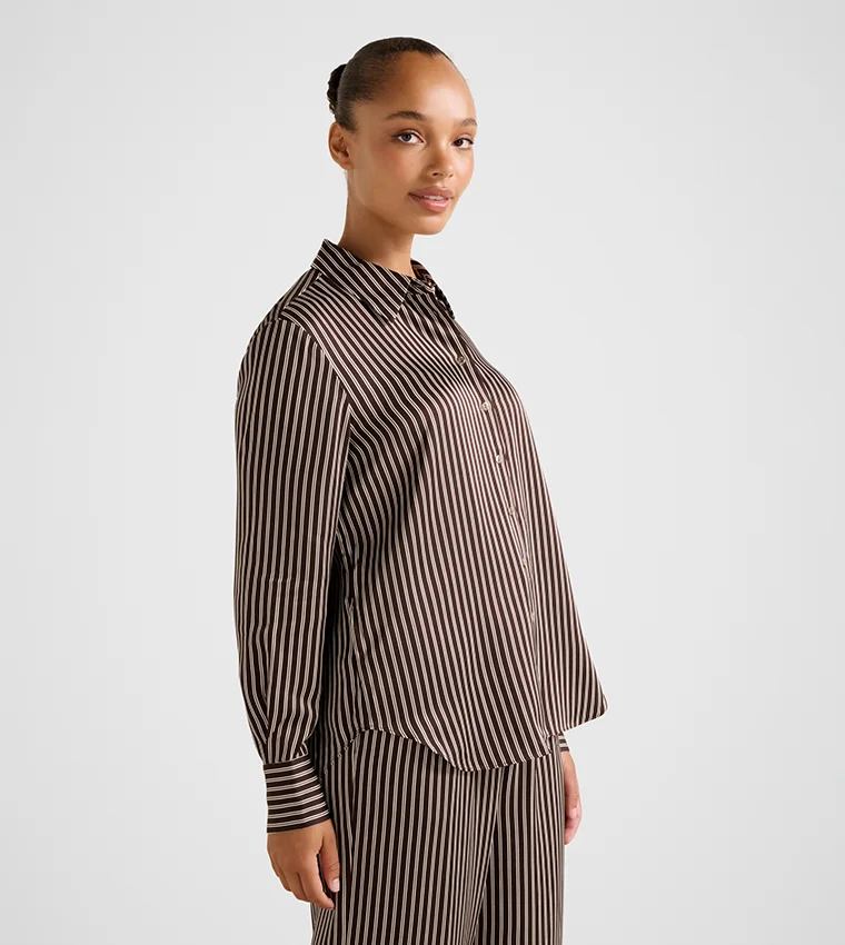 فورايفر نيو Lydia Oversized Satin Shirt