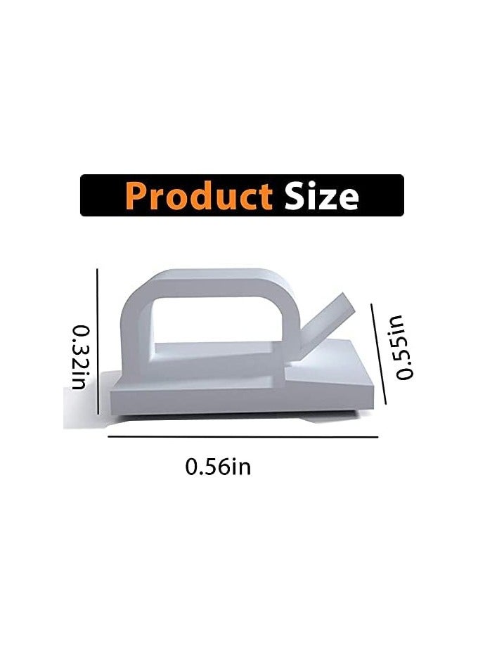GJT 50pcs Adhesive Cable Clips,Wire Clips,Car Cable Organizer,Cable Holder,Cable Wire Management,Cable Holder for Car,Office and Home (White) - Image 2