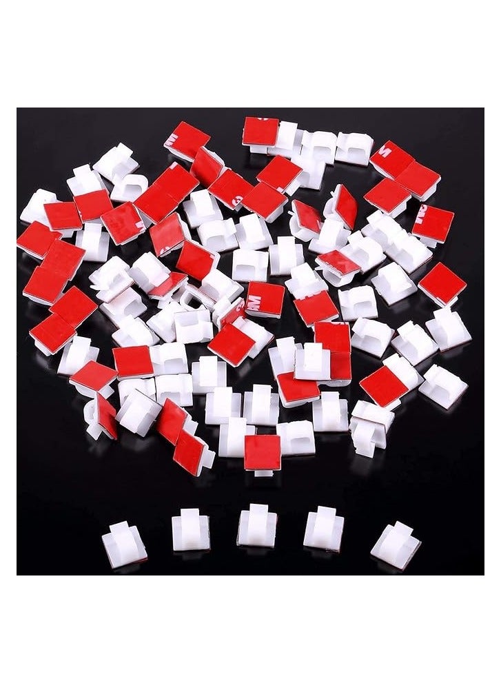 GJT 50pcs Adhesive Cable Clips,Wire Clips,Car Cable Organizer,Cable Holder,Cable Wire Management,Cable Holder for Car,Office and Home (White) - Image 4
