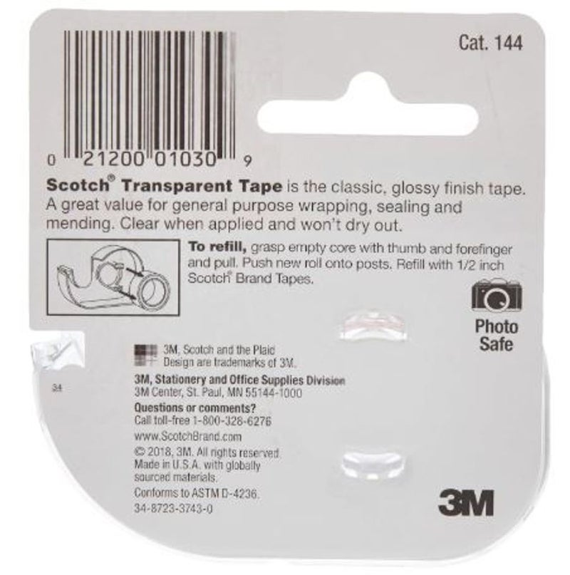 3M Scotch - 144 Transparent Tape With