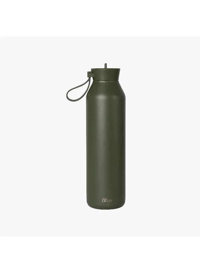 Citron Water Bottle-750Ml-Cylinder (304 Stainless Steel) Green \ 7X26.7