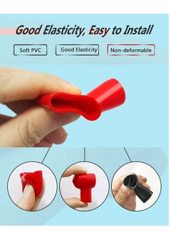SYOSI Battery Terminal Boots Insulating Covers 20 Pack 10 Red 10 Black Protector Cable Lug Caps Replacement Tools for Auto Marine Commercial and Power Sports Insulating Rubber Covers Skins Tool Parts  - Image 5