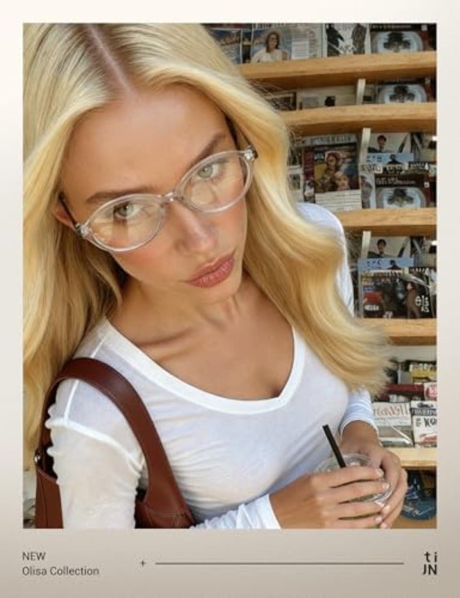 TIJN Olisa Blue Light Blocking Glasses for Women Men,Retro Oval Frame Bluelight Eyeglasses for Gaming/Computer/Screen - Image 5