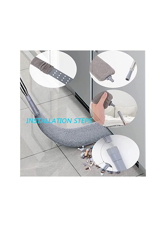 promass Retractable Gap Dust Cleaner,with 2 Microfiber Dusting Cloths, Long Handle 60inches Washable and Retractable Duster Brush,Extendable Gap Dusters for Sofa Bed Furniture Bottom - Image 2