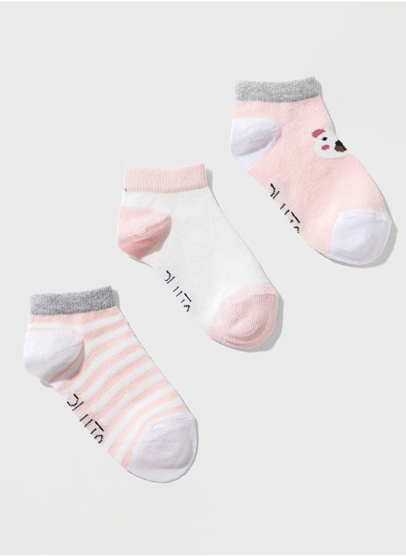 Pluto Pack of 6 Cotton Socket Socks for Kids  - Image 2