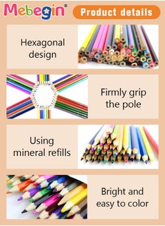 MEBEGIN 48 Colouring Pencils Set with Roll Up Canvas Pouch Package, Extender and Pencil Sharpener, Portable Drawing Pencils Kit, High-quality Art Supplies, Easy to Storage and Carry, Ideal for Drawing, Coloring, Sketching and Doodling  - Image 5
