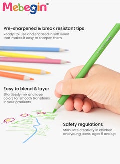 MEBEGIN 48 Colouring Pencils Set with Roll Up Canvas Pouch Package, Extender and Pencil Sharpener, Portable Drawing Pencils Kit, High-quality Art Supplies, Easy to Storage and Carry, Ideal for Drawing, Coloring, Sketching and Doodling  - Image 4