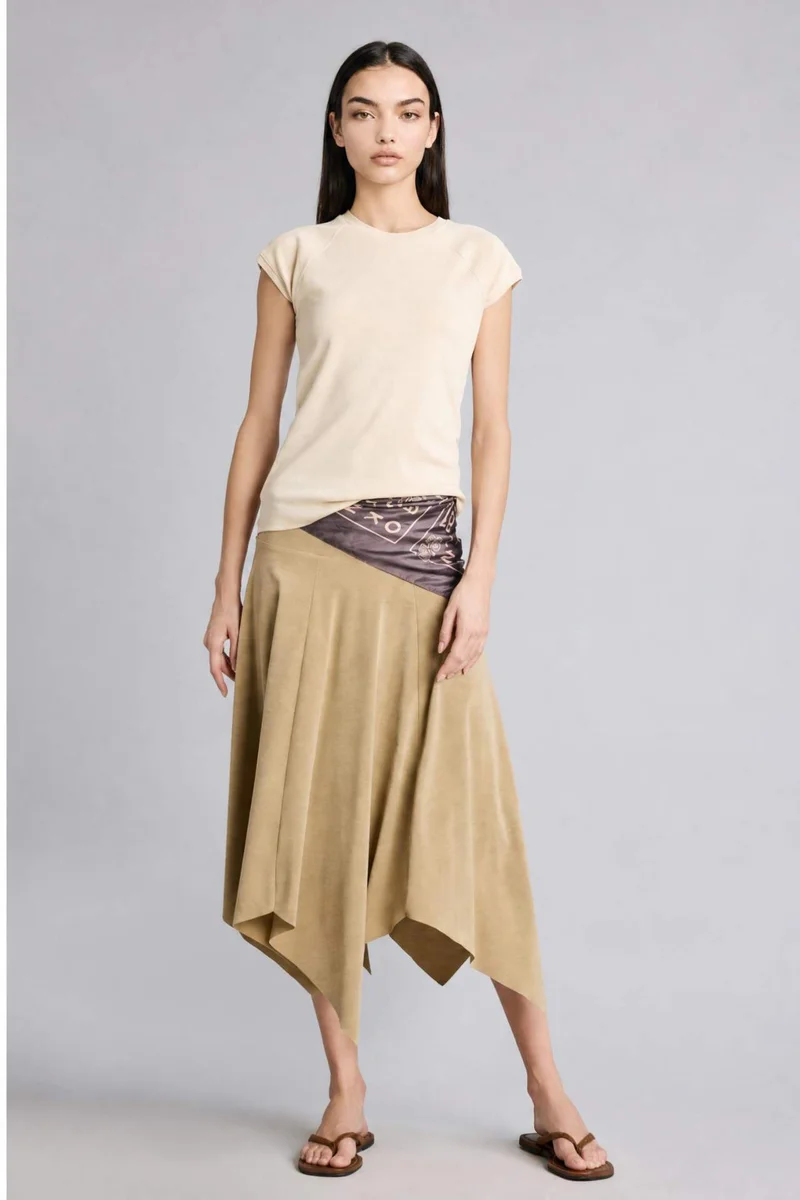 Defacto Normal Waist Midi Knitted Skirt