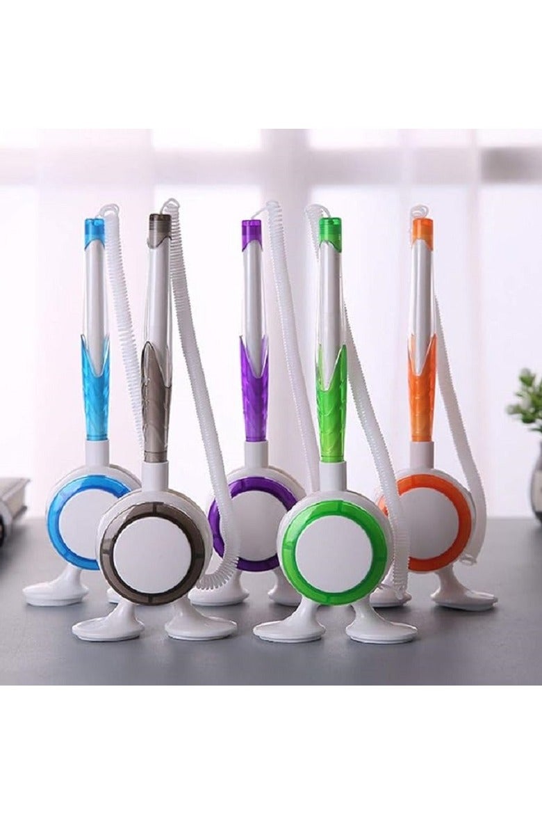 قلم جاف امن مع حبل و دابل فيس لاصق مبتكر، قلم مكتب استقبال للبنوك والمنزل والمكتب والمتاجر والفنادق - Image 5