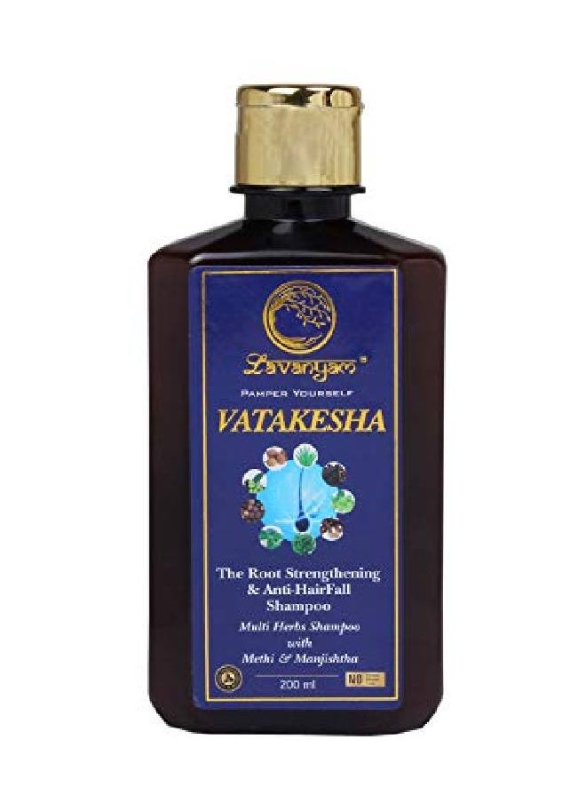 Lavanyam - ’s VATAKESHA The Root Strengthening & AntiHair Fall Ayurvedic Shampoo with Multi Herbs For Strong Lustrious & Healthy hair For Men & Women Paraben & silicon Free 200 ML - Image 1