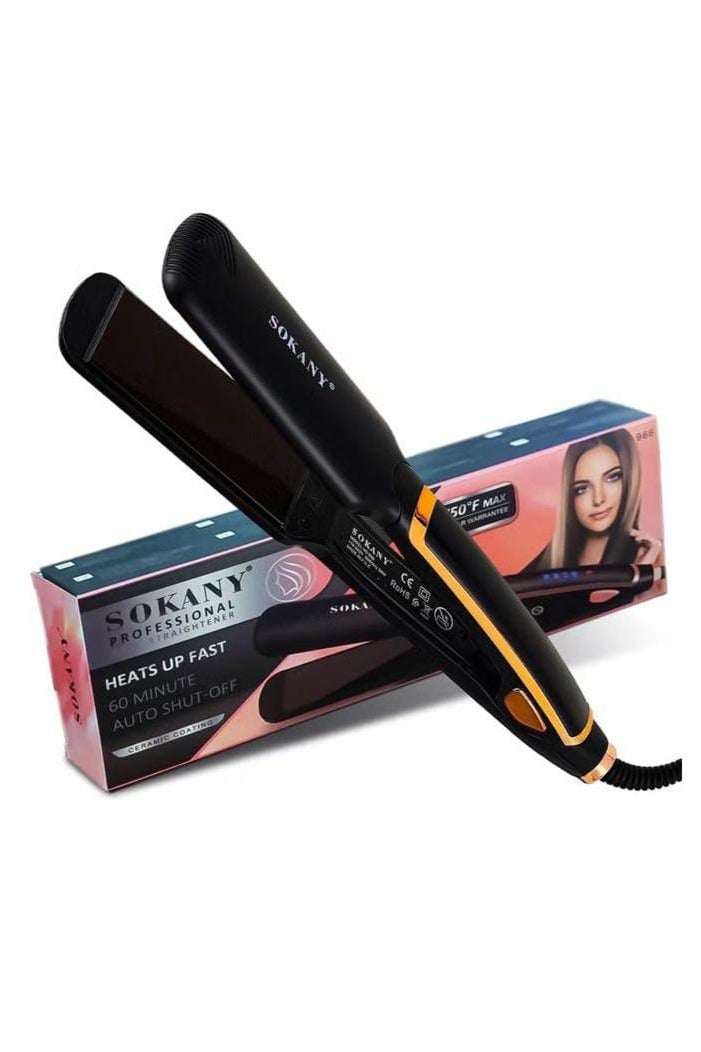 sokany SK-966 Hair Straightener -Black - Image 4