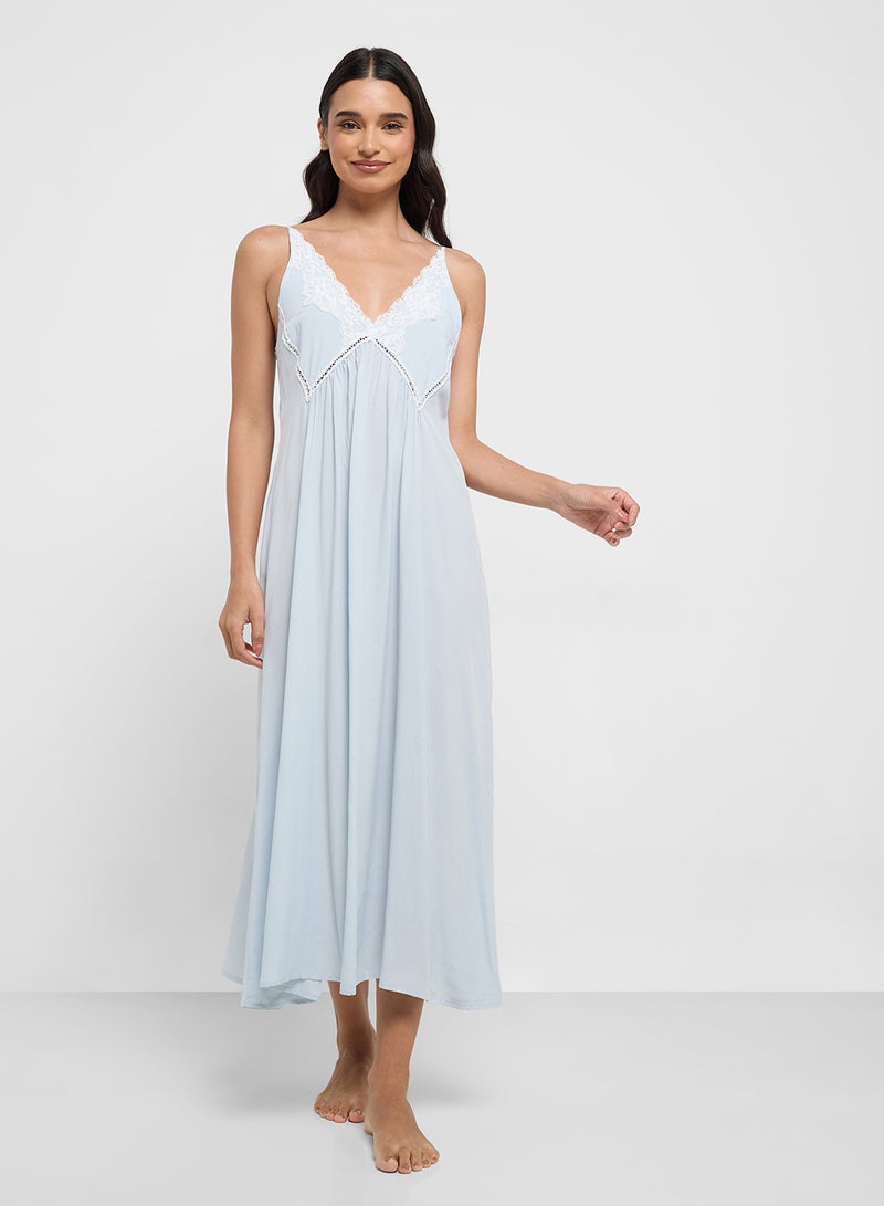 ELLA Nighdress With Lace Trims  - Image 4