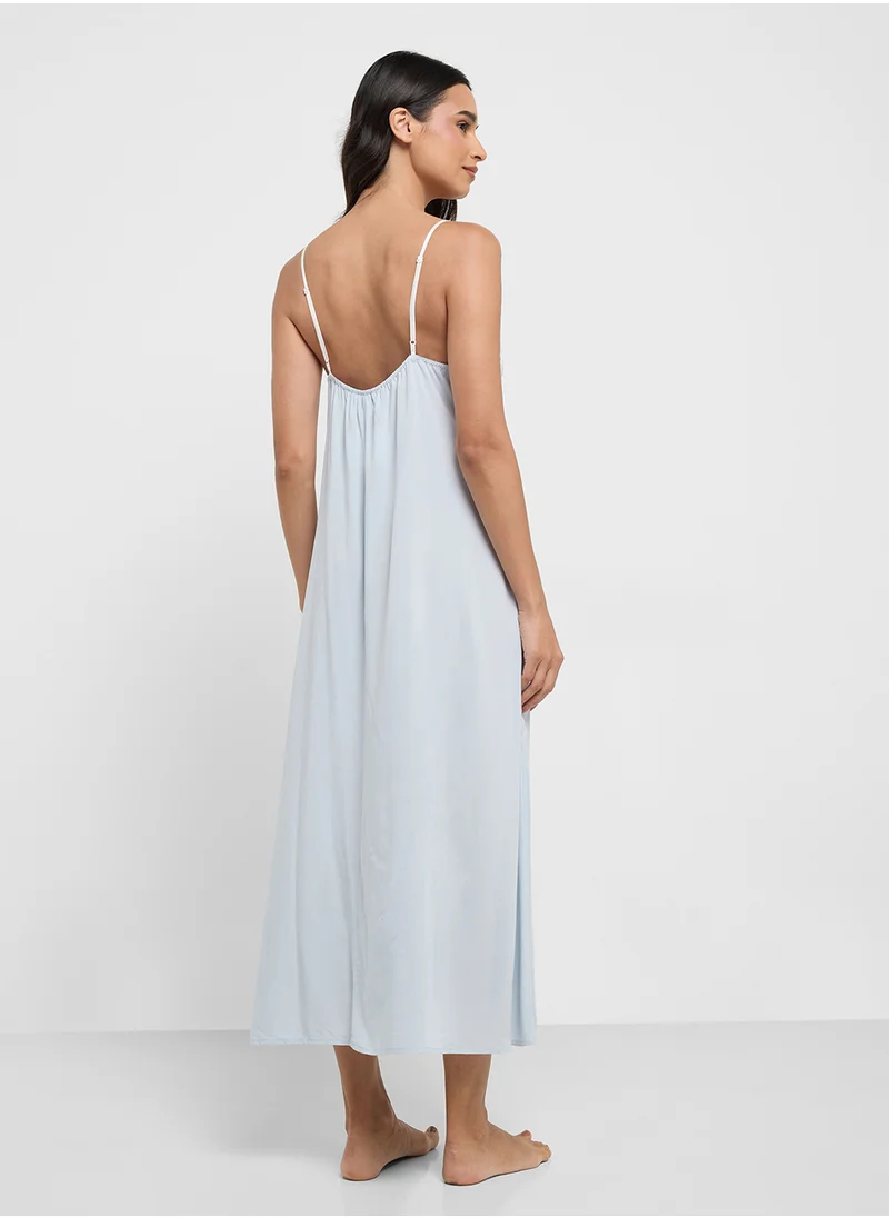 ELLA Nighdress With Lace Trims
