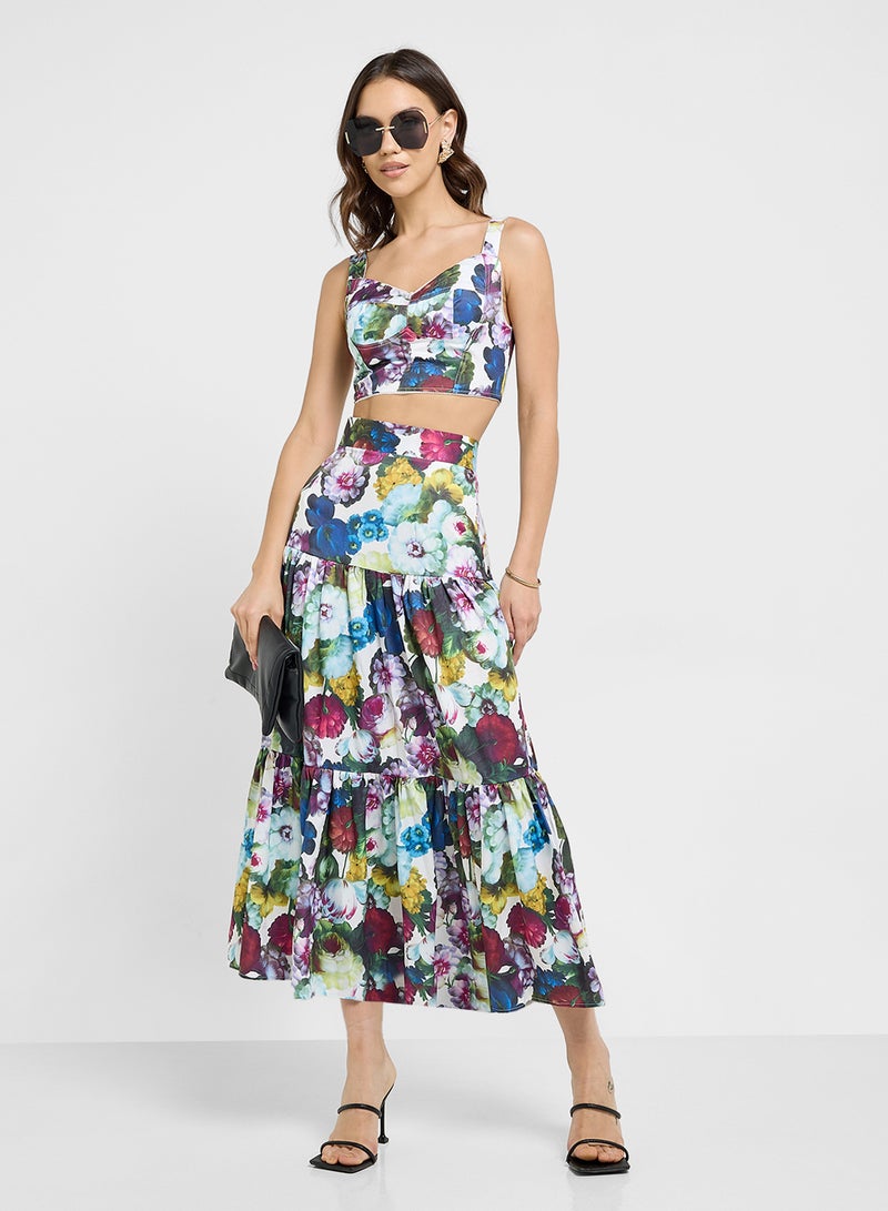 ELLA Floral Print Top & Skirt Set  - Image 5