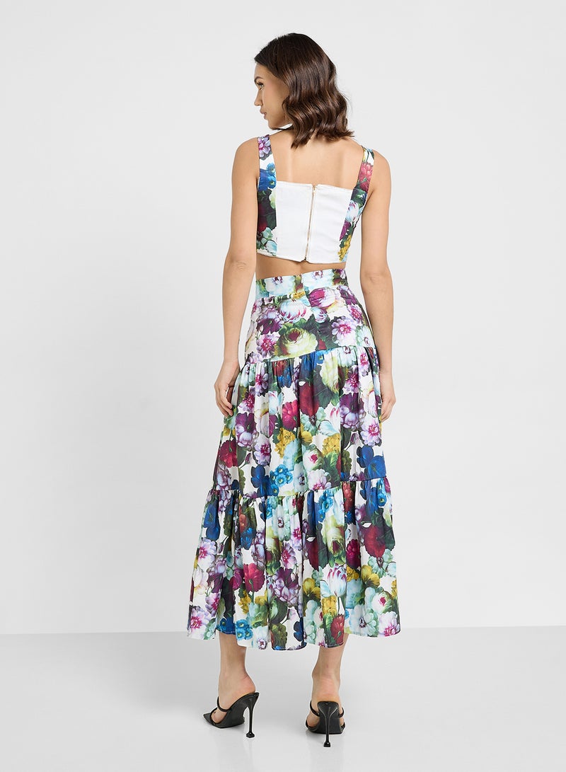 ELLA Floral Print Top & Skirt Set  - Image 2
