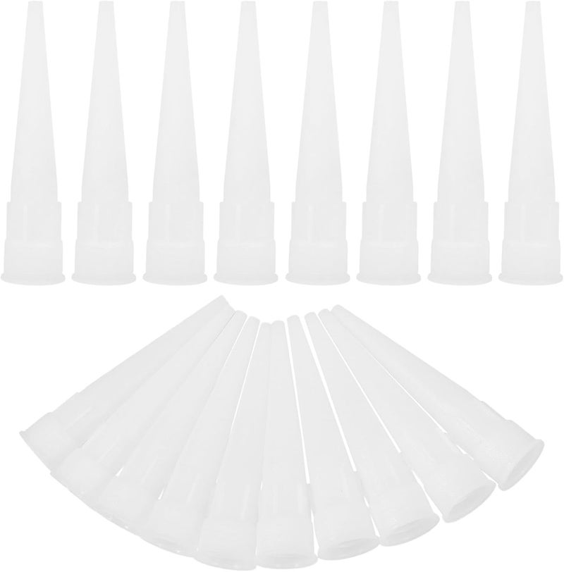 HOMSFOU 20pcs Caulking Nozzle Tips Large Opening 2cm Inner Diameter Caulk Extension Nozzles for Sealant Applicator Tools Suitable for Professional Caulking and Home Improvement - Image 1
