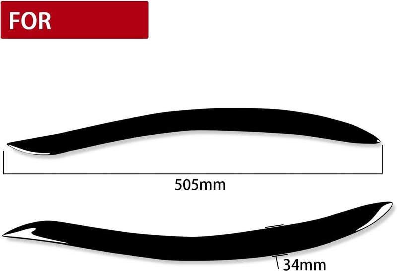 Vuzmode Gloss Black Headlight Eyelids for Nissan 200SX S15 - Image 2