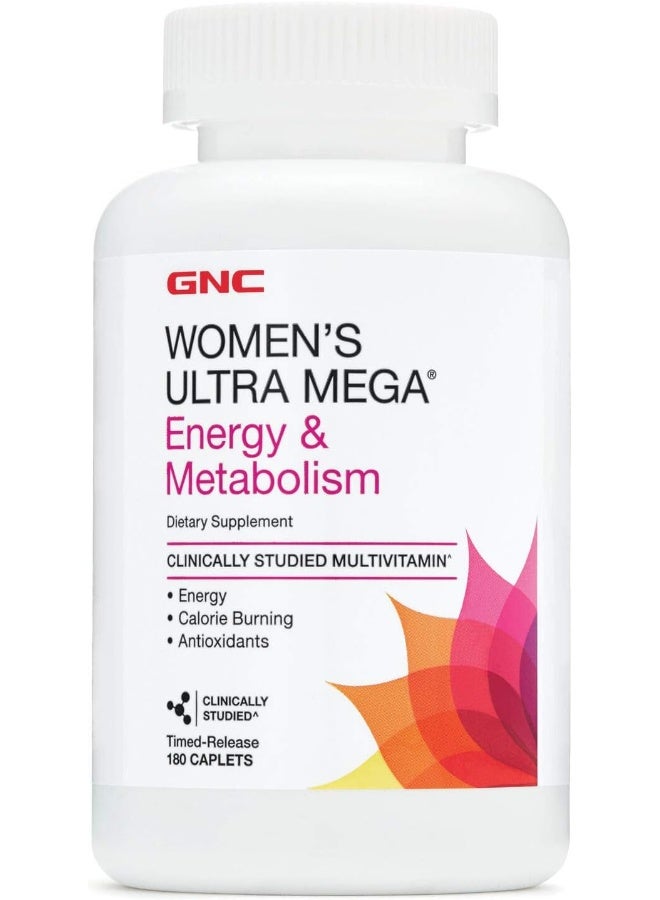 GNC فيتامينات متعددة للطاقة والتمثيل الغذائي للنساء، 180 حبة - Image 3