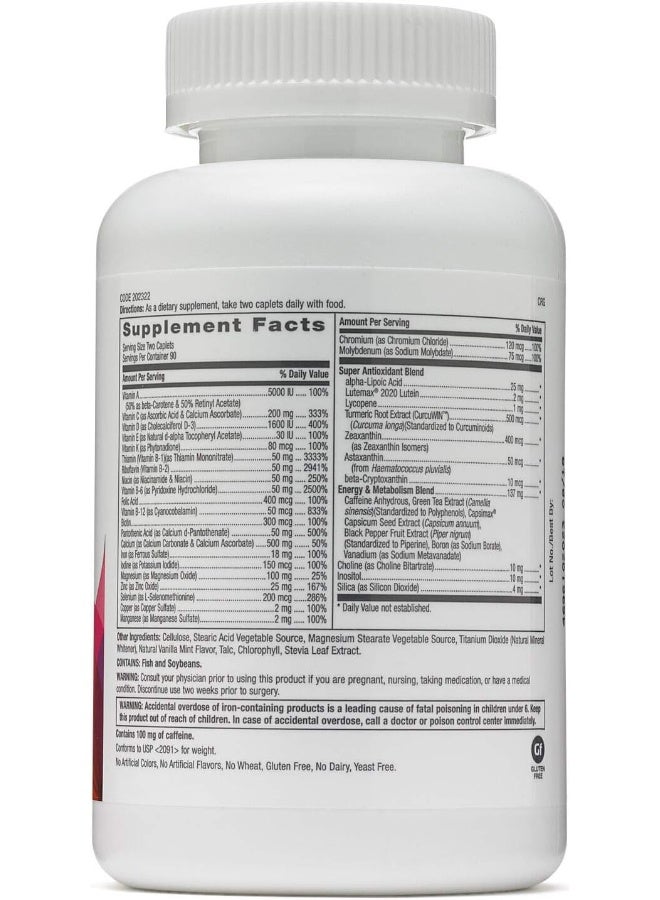 GNC فيتامينات متعددة للطاقة والتمثيل الغذائي للنساء، 180 حبة - Image 2