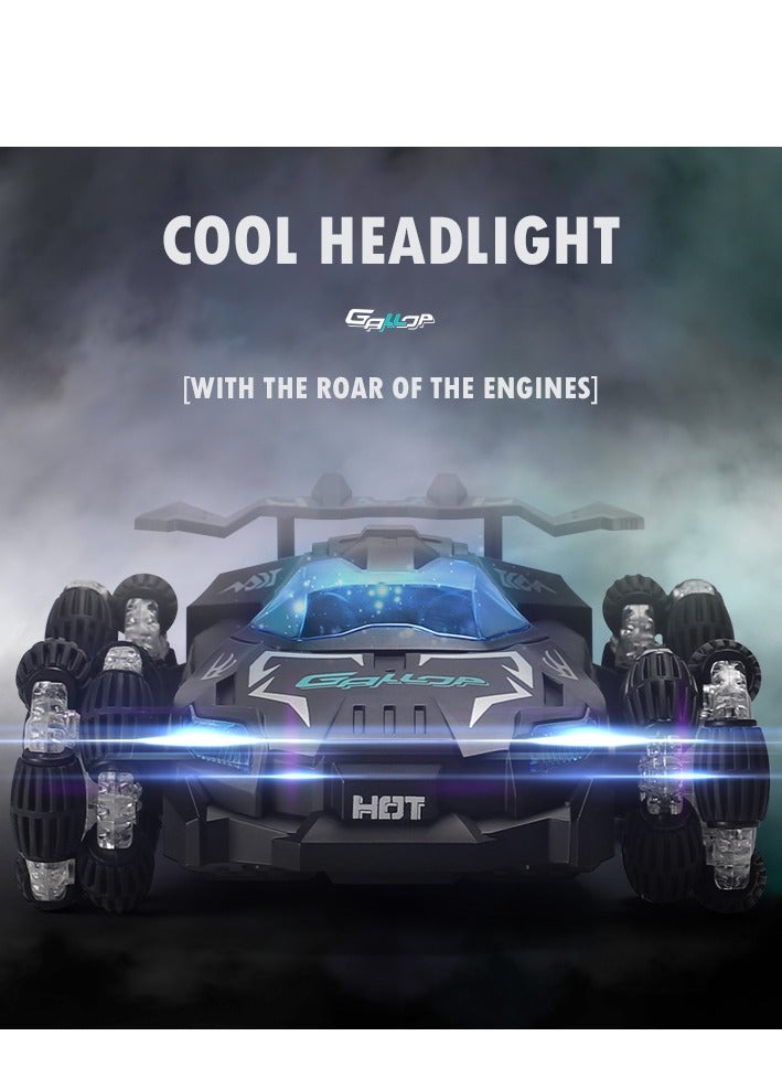 سيارة سباقات دريفت دفع رباعي عالية السرعة مع بخاخ رذاذ - مركبة بهلوانية تتحرك في جميع الاتجاهات 360 درجة، سيارة سباق بجهاز تحكم 2.4 جيجاهرتز مع أضواء LED وموسيقى، أفضل لعبة تقنية للأطفال - Image 4