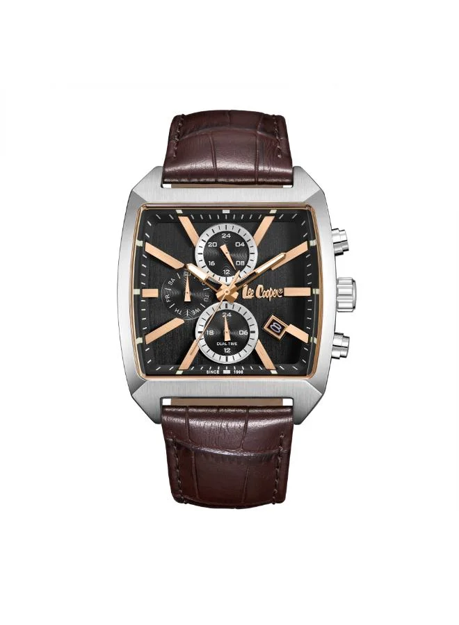 Lee Cooper Men's Leather Multi Function Watch LC08180.362 - 40X48 mm