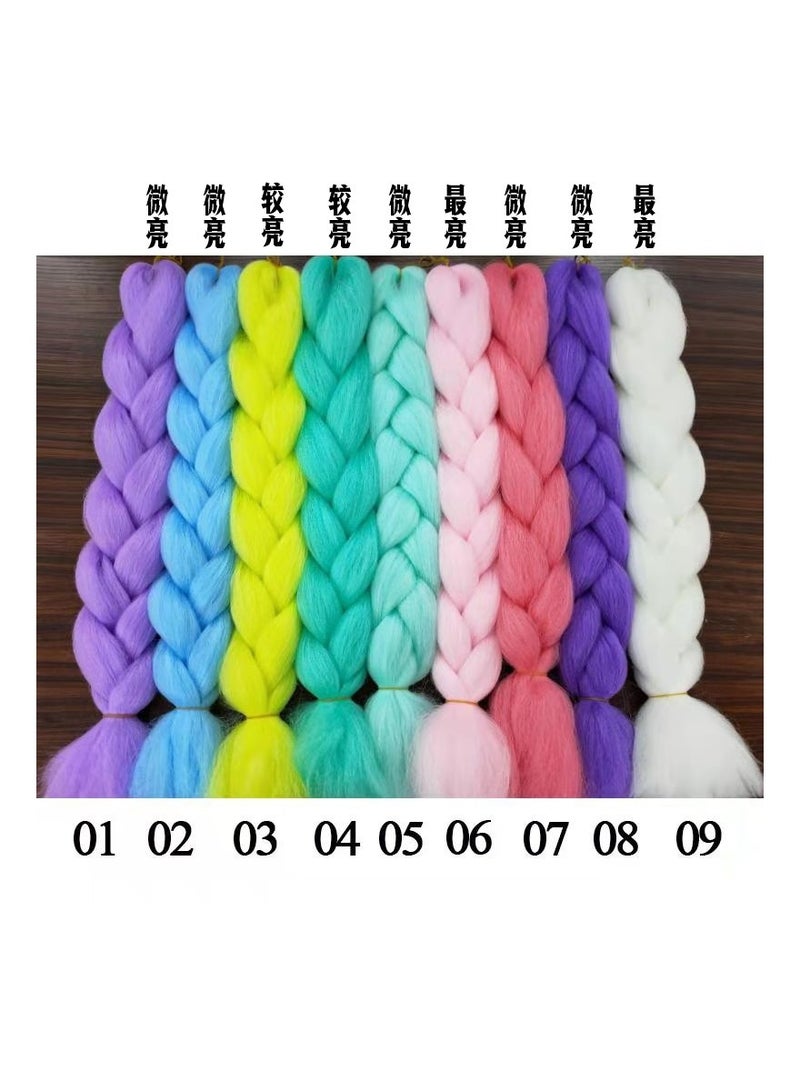 Estelle 3 Pieces Night light Synthetic Hair Extension for Braiding (Light Purple Night Light) - Image 3