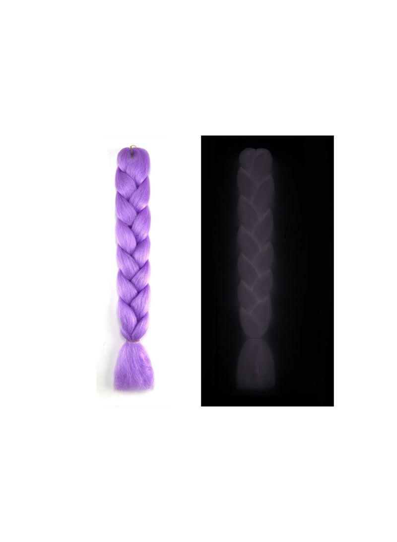 Estelle 3 Pieces Night light Synthetic Hair Extension for Braiding (Light Purple Night Light) - Image 2