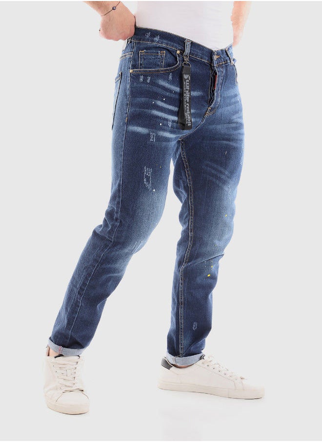 WHITE RABBIT - White Rabbit Front Scratch Wah Out Casual Jeans - Image 1
