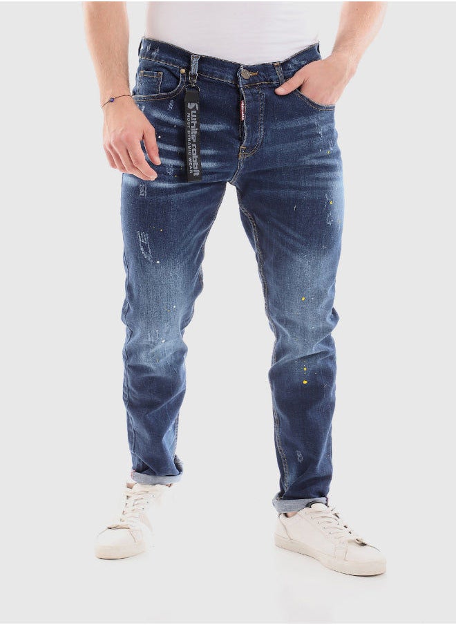 WHITE RABBIT - White Rabbit Front Scratch Wah Out Casual Jeans - Image 1