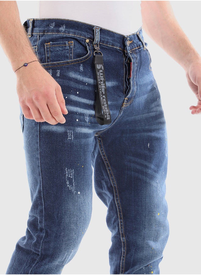 WHITE RABBIT - White Rabbit Front Scratch Wah Out Casual Jeans - Image 1