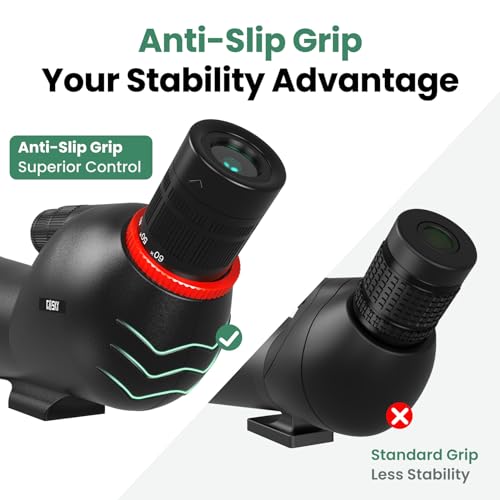 Gosky 20-60×85 Spotting Scope with Tripod - Phone Adapter, Dual Focusing Spotter Scope for Bird Watching, Wildlife Scenery (Black) - Image 4