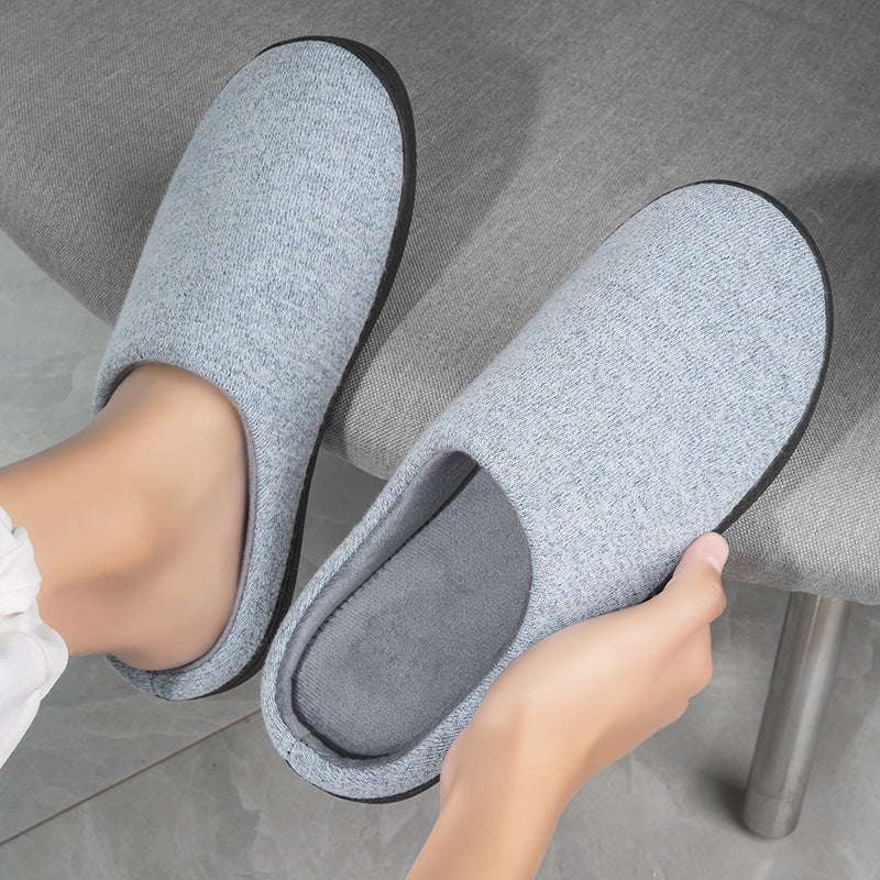 Plus Size Cotton Slippers Men'S 45 Winter Indoor Extra Large Closed Toe Cotton Slippers 46 Household Thin Cotton Plush Slippers 47 - Image 3