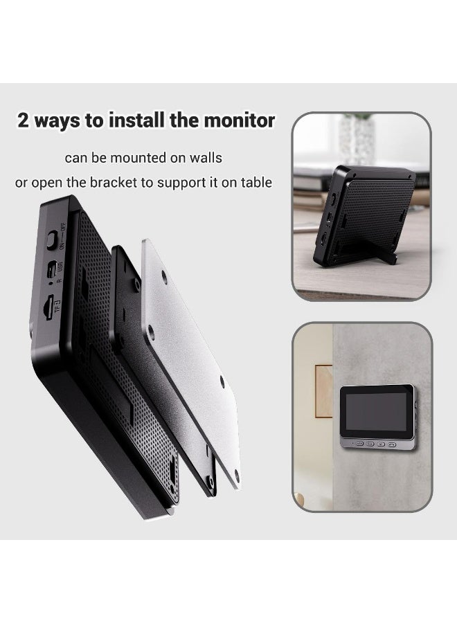 تراديو جرس باب فيديو لاسلكي 4.3 بوصة مزود بنظام اتصال داخلي ثنائي الاتجاه، ورؤية ليلية، ودعم بطاقة TF سعة 128 جيجابايت، وشاشة IPS، وأمان معزز، واستهلاك منخفض للطاقة - سهولة التركيب وعمر بطارية طويلجرس باب فيديو لاسلكي 4.3 بوصة مزود بنظام اتصال داخلي ثنائي الاتجاه، ورؤية ليلية، ودعم بطاقة TF سعة 128 جيجابايت، وشاشة IPS، وأمان معزز، واستهلاك منخفض للطاقة - سهولة التركيب وعمر بطارية طويل - Image 4