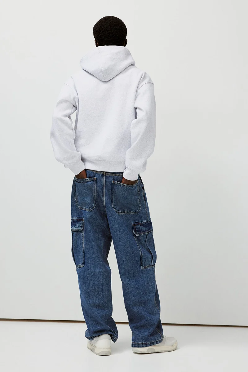اتش اند ام Loose Fit Printed Hoodie