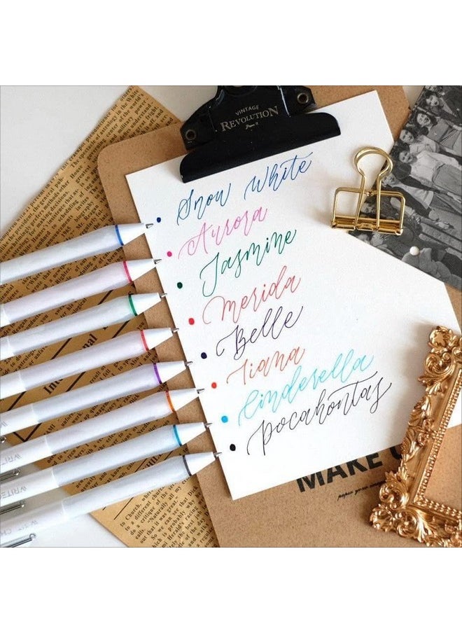 WRITECH Gel Ink Retractable Pens: Assorted Colors Ink 0.7Mm Medium Point Pen Set, Smooth Writing Multi Colored No Bleed Pens Bulk For Journaling 8Ct  - Image 3