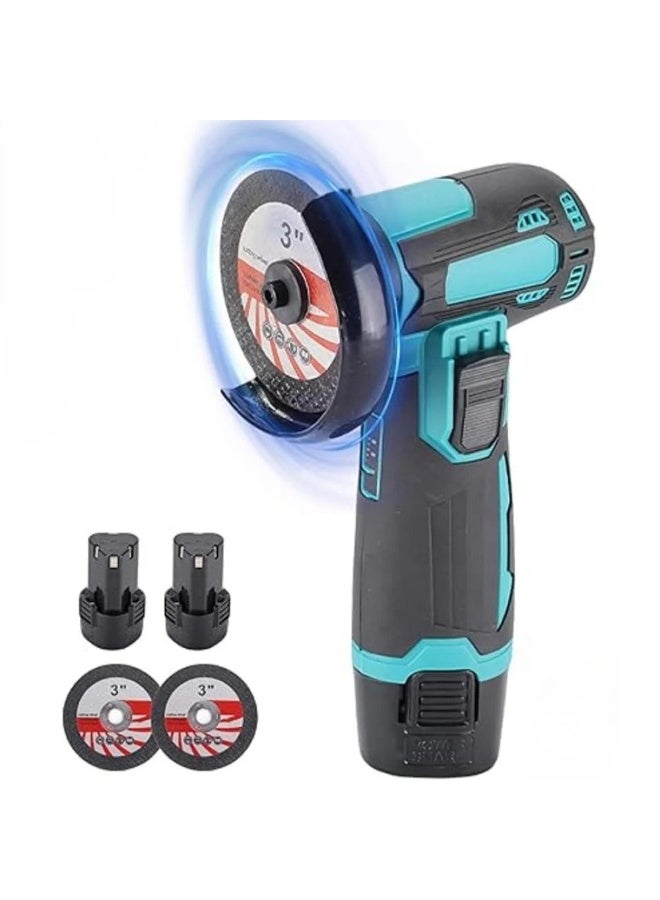 دينكس أداة صقل زوايا بسرعة 18500دورة في الدقيقة، اداة صقل كهربائية محمولة باليد مع قرصين قطع و2 بطارية - صاروخ صقل بقوة 550 واط، متعددة الوظائف لتبديد الحرارة للمعادن والخشب والحجر والستيل - Image 4