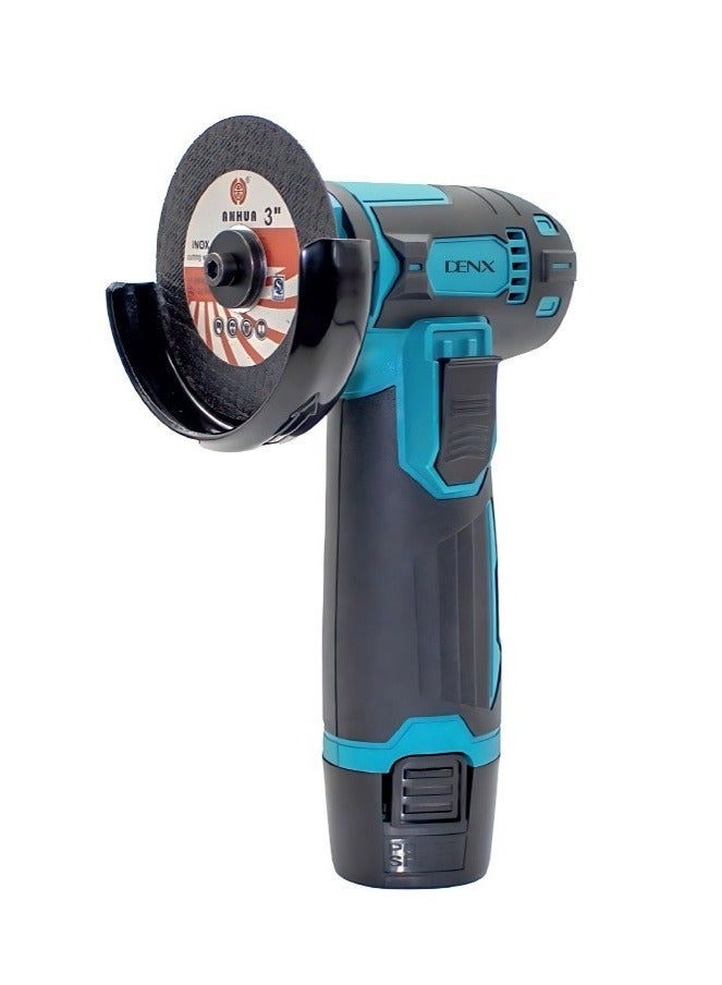 Denx DX3311 DENX 12V Portable Electric Angle Grinder for Cutting Iron - 2 Battery - Image 3