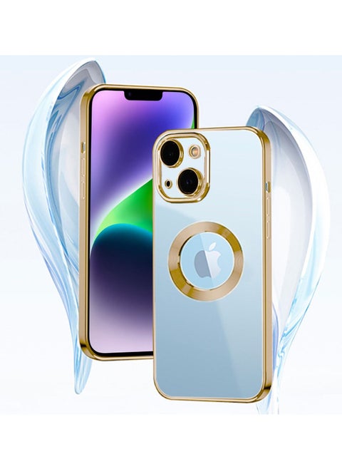 Luxury Clear Plating Soft Case Cover With MagSafe Wireless Charging Function For Apple iPhone 14 Gold