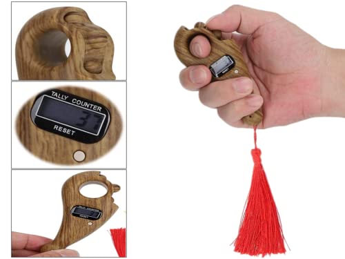 Kellegour 1Pieces Digital Counter Buddha Beads Counter,LCD Digital Display Counter,Buddha Beads Digital Finger Counter,Portable Mini Chanting,for Prayer,Buddhist Meditation, Relaxation,Active Fingers - Image 3