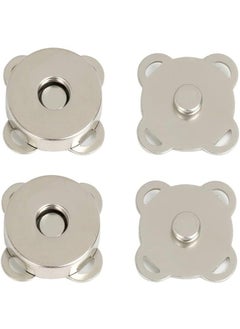 CooBigo Magnetic Snaps Buttons Plum Magnetic Snap Closures for Purses Bags Clothes Handbags ScrapbookingMagnetic Purse Closure FastenersSewing on Magnetic Snaps for DIY Craft 15mm Silver  - Image 1