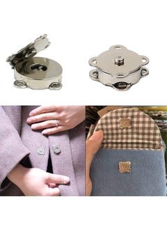 CooBigo Magnetic Snaps Buttons Plum Magnetic Snap Closures for Purses Bags Clothes Handbags ScrapbookingMagnetic Purse Closure FastenersSewing on Magnetic Snaps for DIY Craft 15mm Silver  - Image 3