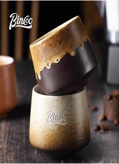 Bincoo Bincoo 200ml Vintage Ceramic Coffee Cup – Unique Glaze Design with Matte Finish  - Image 2