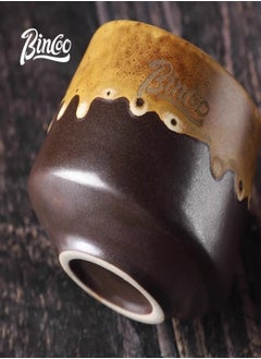Bincoo Bincoo 200ml Vintage Ceramic Coffee Cup – Unique Glaze Design with Matte Finish  - Image 3