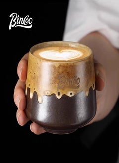 Bincoo Bincoo 200ml Vintage Ceramic Coffee Cup – Unique Glaze Design with Matte Finish  - Image 1