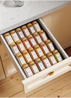 Generic 9" Clear Acrylic Spice Organizer for Drawer – 4 Tier Seasoning Rack Tray Insert  - Image 1