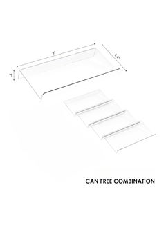 Generic 9" Clear Acrylic Spice Organizer for Drawer – 4 Tier Seasoning Rack Tray Insert  - Image 2