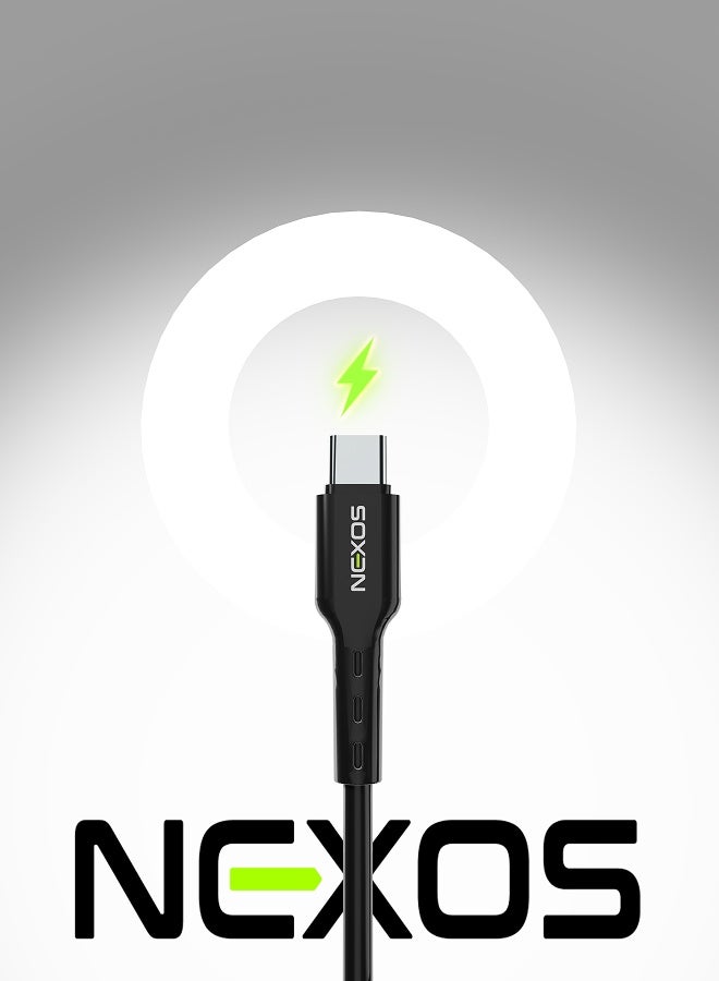 NEXOS C to C Type Cable 60W 1m Fast Charge & Data Sync - Image 1