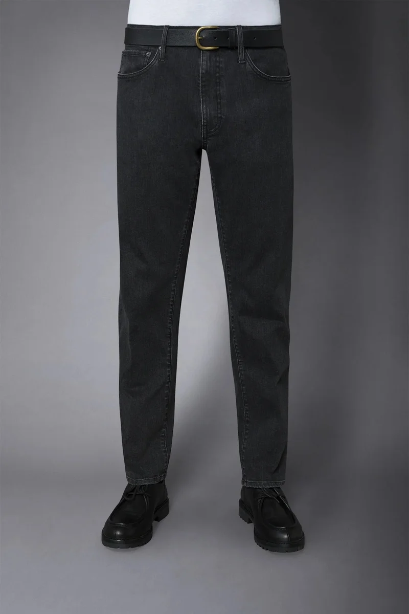 Doppelganger Grey Men's 5-pocket jeans denim fabric - Anthracite for Men | Best Price UAE